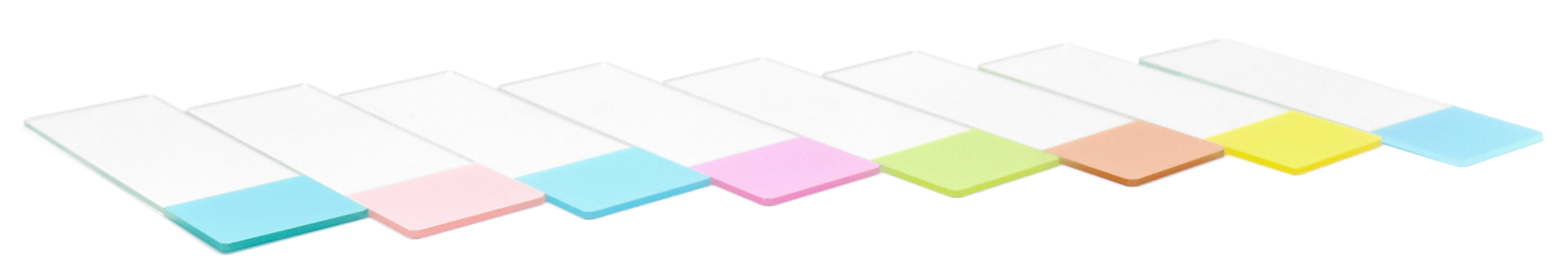 蒙彩载玻片, 彩色书写面 高清洁度 免清洗 供应